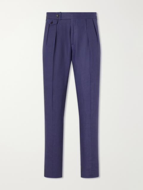 Polo Ralph Lauren Straight-Leg Pleated Linen Suit Trousers