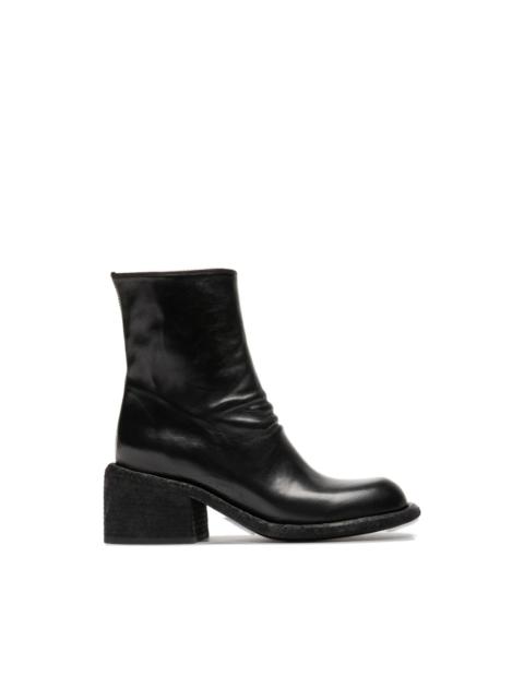 OFFICINE CREATIVE zip leather boots