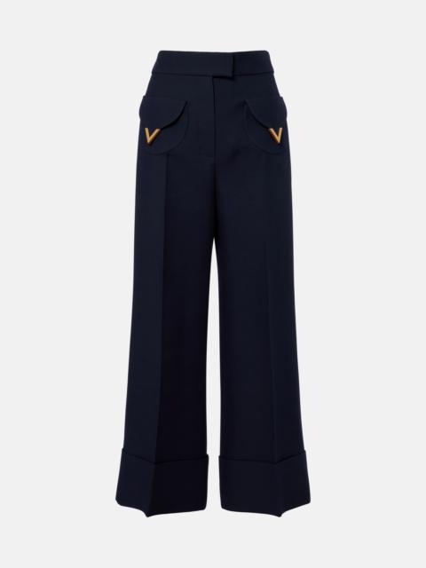 Valentino VGold Crepe Couture wide-leg pants