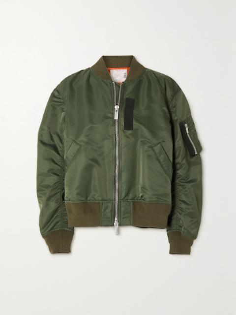 sacai Shell bomber jacket Army green