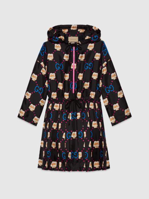 GUCCI GG animal print silk dress