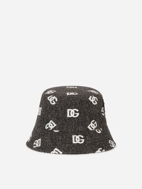 Cotton jacquard bucket hat with DG logo