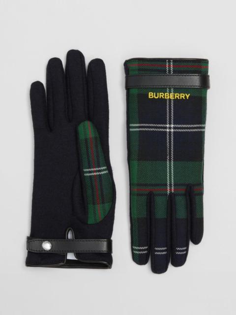 Burberry Check Wool and Cashmere Blend Gloves