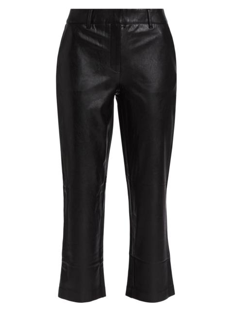 commando Women's Cropped Faux Leather Pants - Black