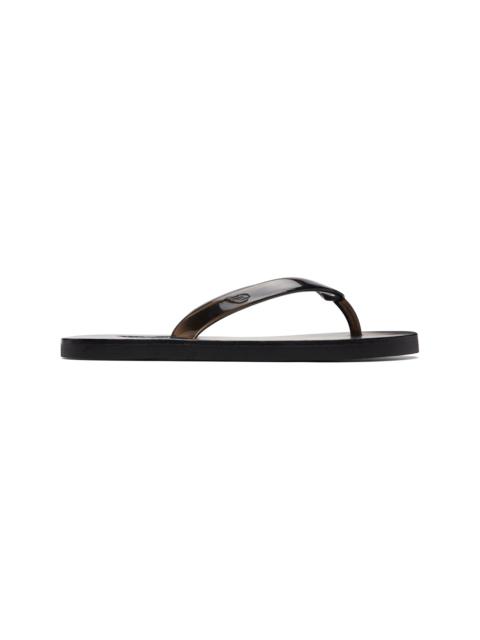 ANCIENT GREEK SANDALS Black Saionara Jelly Flip-Flops