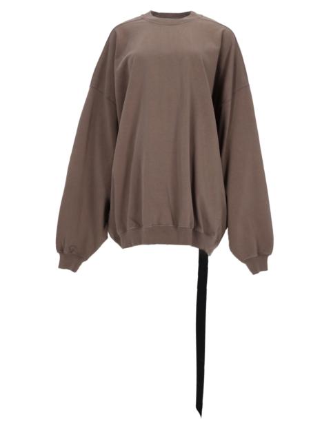 Rick Owens DRKSHDW Felpa Girocollo "Tower Hun" in Jersey Pesante