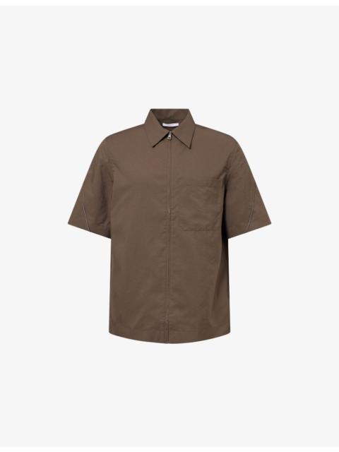 Givenchy Zipped Short-Sleeve Woven Shirt