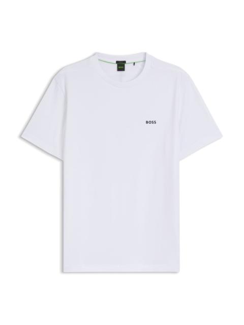 BOSS STRETCH-COTTON REGULAR-FIT T-SHIRT WITH CONTRAST LOGO