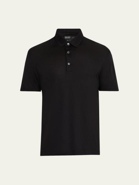 ZEGNA Men's High-Performance Wool Polo Shirt