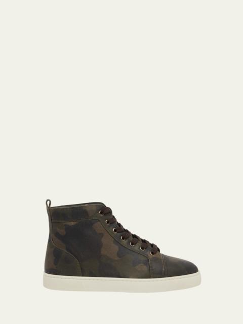 Men's Louis Camouflage Leather High-Top Sneakers