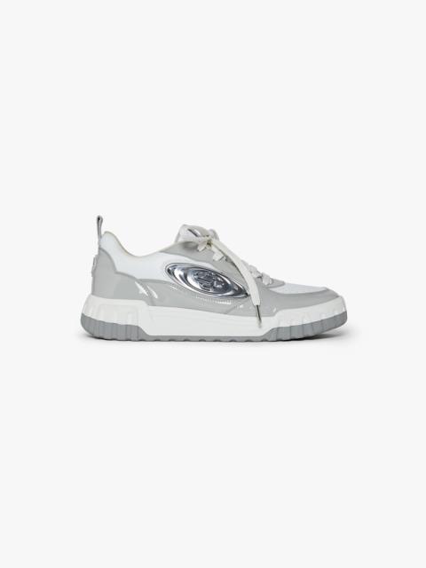 CASABLANCA Women's Silver Leather Court Sneaker | Casablanca Paris