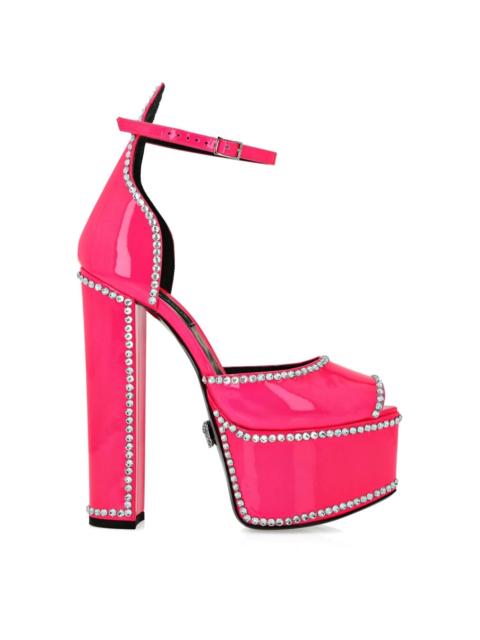 PHILIPP PLEIN crystal-embellished leather sandals