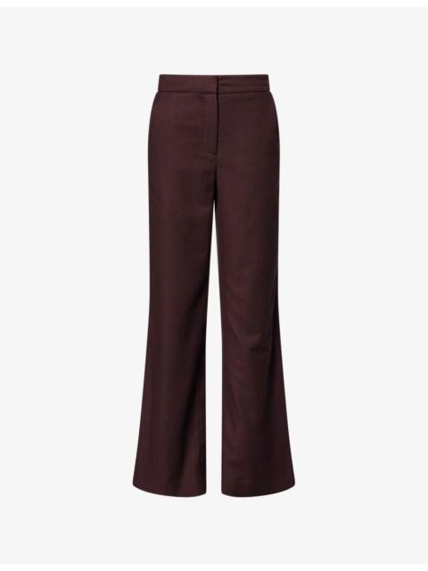 VERONICA BEARD Tonelli Straight-Leg Stretch-Woven Trousers