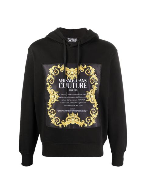 VERSACE JEANS COUTURE Baroque logo printed hoodie
