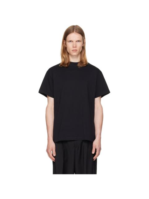 Jil Sander Three-Pack Black Crew-Neck T-shirts