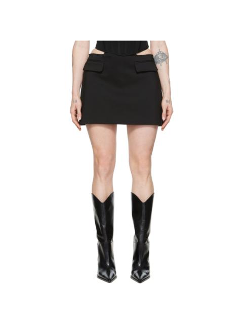 Dion Lee Black Cotton Short Skirt
