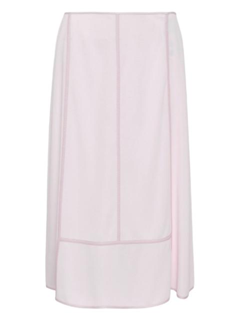 panelled crepe skirt
