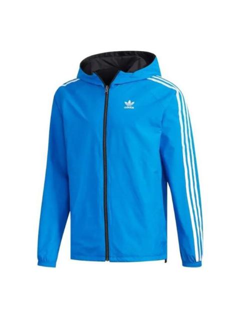 adidas originals Reversible Windbreaker Jacket 'Blue Bird Black' FK9978