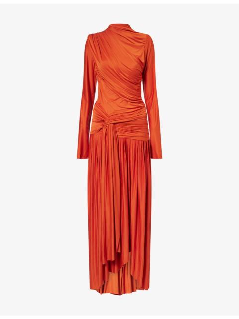 deme Crocus Long-Sleeve Jersey Maxi Dress