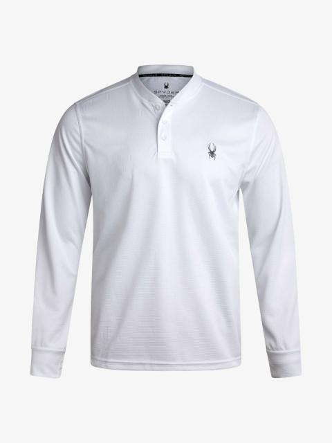SPYDER Men's Long Sleeve Thermal Henley - White