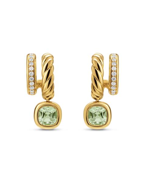 DAVID YURMAN Women's DY Mercer Color Two Row Drop Earrings in 18K Yellow Gold - New Prasiolite