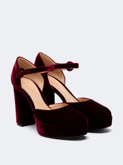 Gianvito Rossi Velvet platform pumps