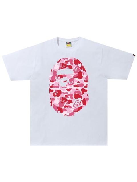 A BATHING APE® BAPE ABC Camo Big Ape Head Tee 'White/Pink'