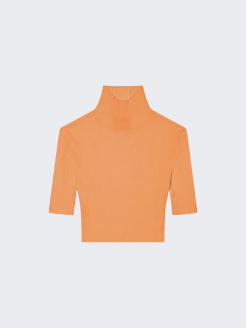 courrèges Cropped Rib Knit Top Light Sunset