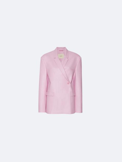 LAPOINTE Faux Leather Wrap Blazer