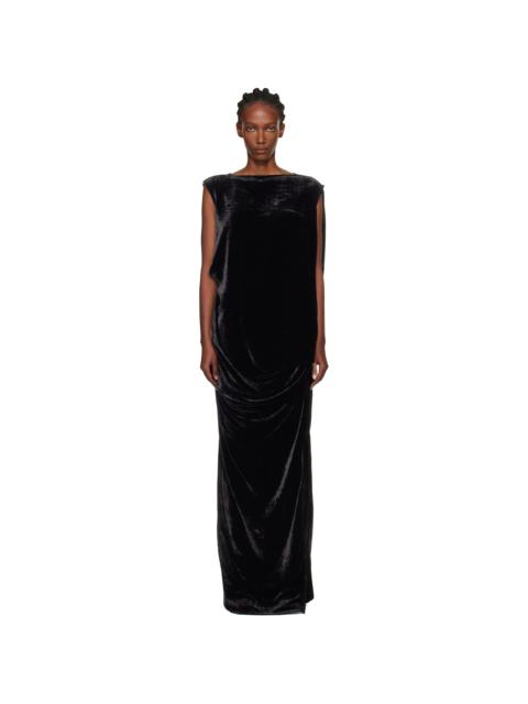 Rick Owens Black Concordians Nouveau Maxi Dress