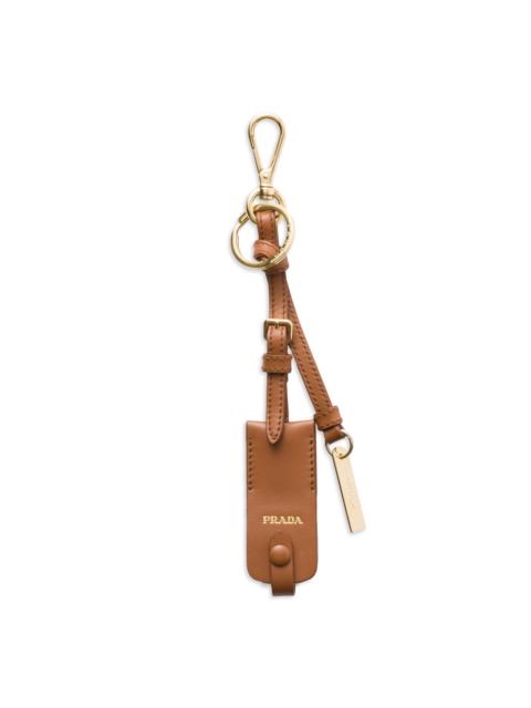 Prada Women's Leather Mirror Case Pendant - Brown