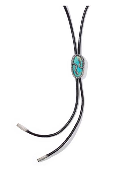 KENDRA SCOTT Phoenix Oxidized Sterling Silver Stone Bolo Necklace