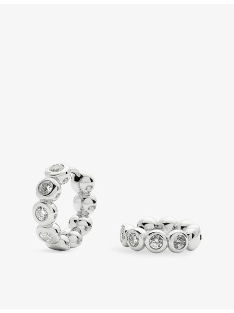 MISSOMA Tennis Small Sterling-Silver Plated Brass Hoop Earrings