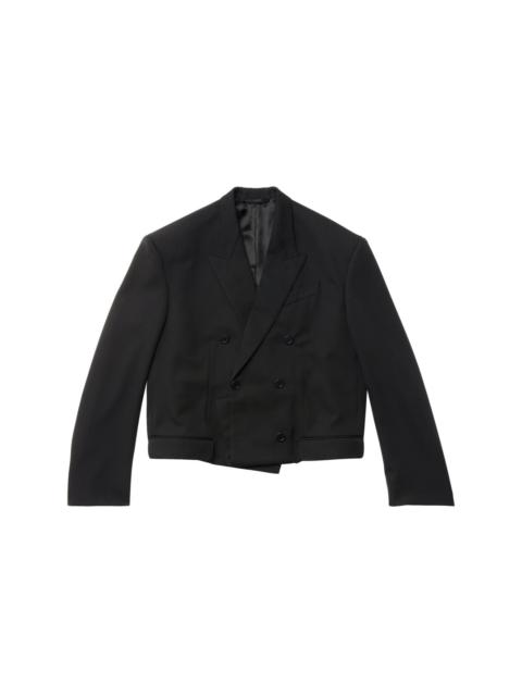 double-breasted cropped blazer