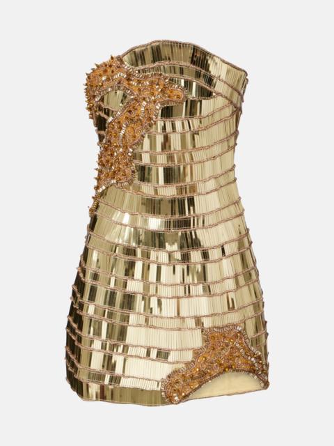 RACHEL GILBERT Ariel embellished bustier dress
