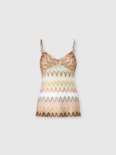Missoni Zig zag lace tank top