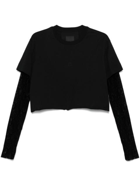 Givenchy overlapped cropped T-shirt