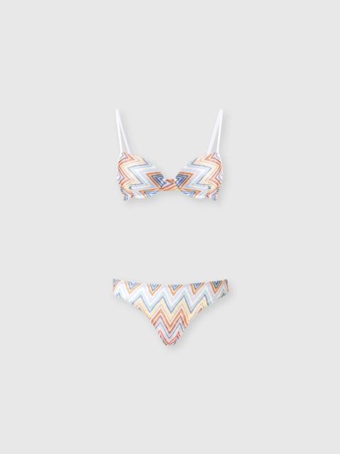 Missoni Zig zag printed fabric bikini with balconette top