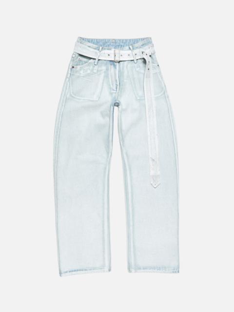 Acne Studios Denim trousers with belt - Blue/white