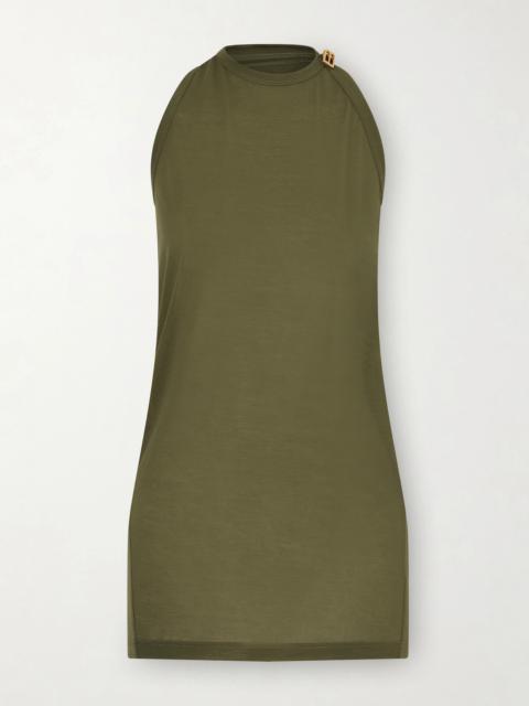 BALENCIAGA Cotton-blend Jersey Halterneck Top