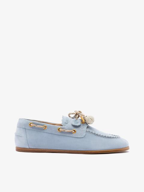 Larroudé Cyprus Boat Shoe Maya Suede