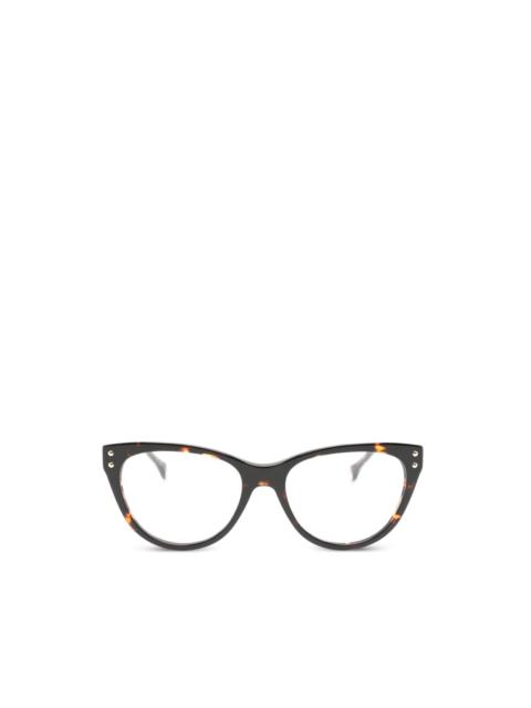 CAROLINA HERRERA tortoiseshell-effect cat-eye frame glasses