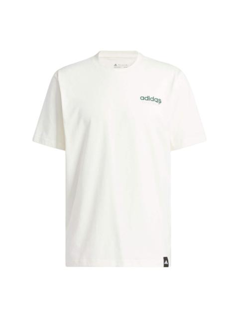 adidas Summer Melt Hoops Logo T-Shirt 'White' IN7439