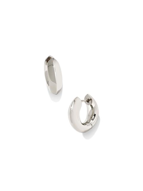 KENDRA SCOTT Mikki Metal Huggie Earrings in Silver