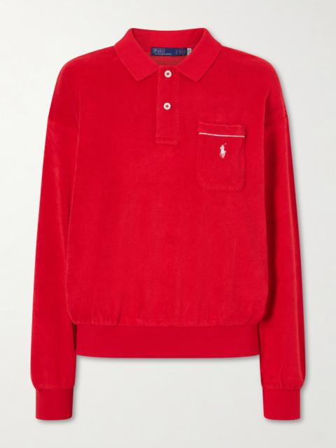 Polo Ralph Lauren Embroidered Cotton-blend Terry Polo Sweater