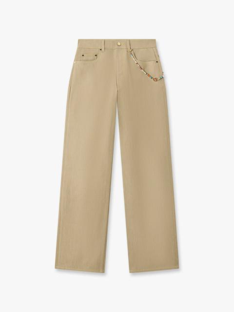 CASABLANCA Beige Desert Canvas Denim Jeans