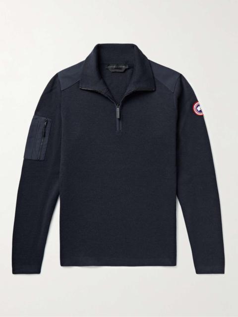 Canada Goose Stormont Slim-Fit CORDURA-Trimmed Merino Wool Half-Zip Sweater