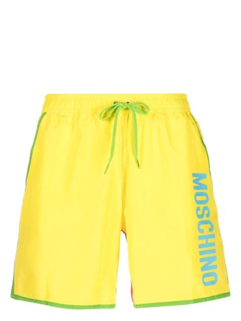 colour-block logo-print swim shorts