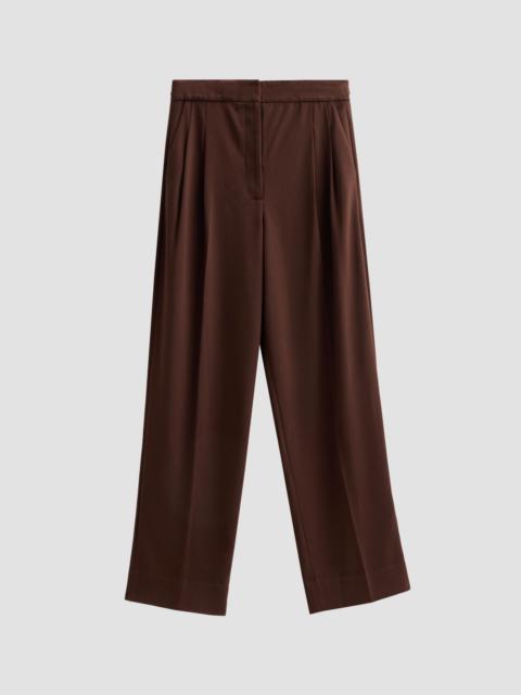 RONNY KOBO Women's Hayes Pleated Straight-Leg Pants - Chocolate