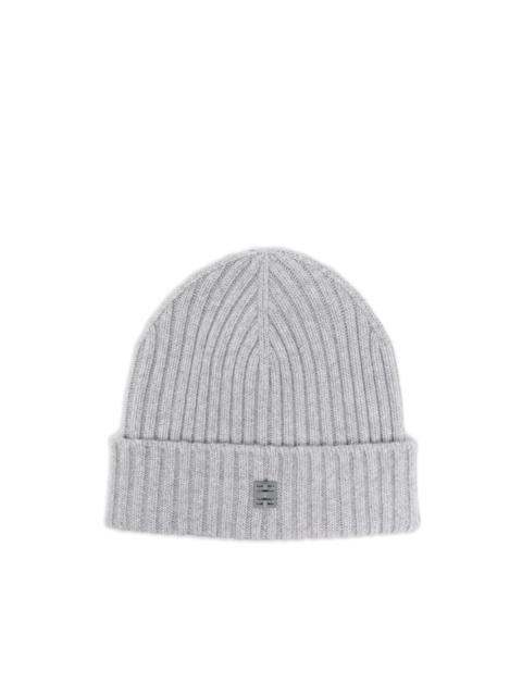 Givenchy ribbed logo beanie hat